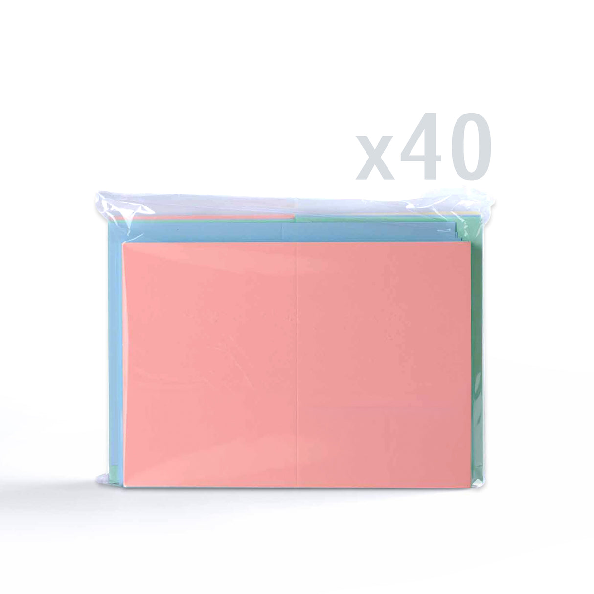 Cartes pastel assorties 225 g/m² et enveloppes 100 g/m²