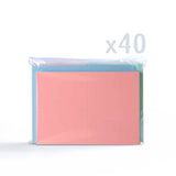 Cartes pastel assorties 225 g/m² et enveloppes 100 g/m²