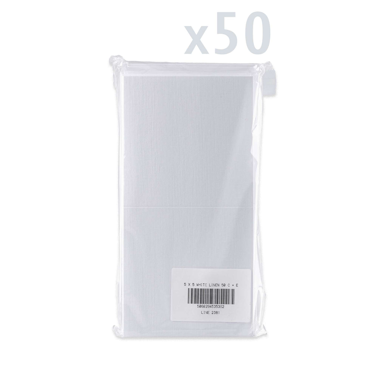 Cartes et enveloppes à texture lin – lot