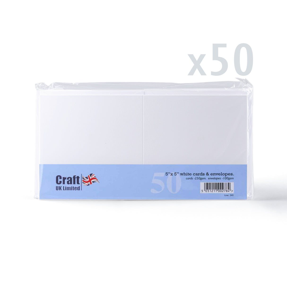 Cartes blanches lisses 250 g/m² et enveloppes 100 g/m² – lot