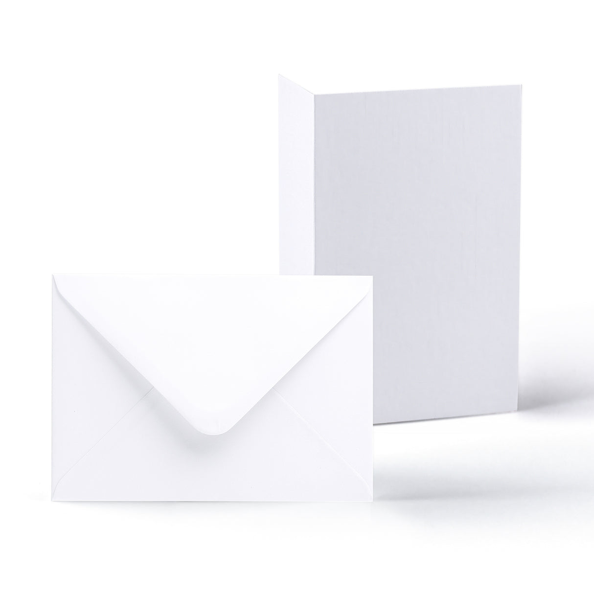 Cartes blanches lisses 250 g/m² et enveloppes 100 g/m² – lot