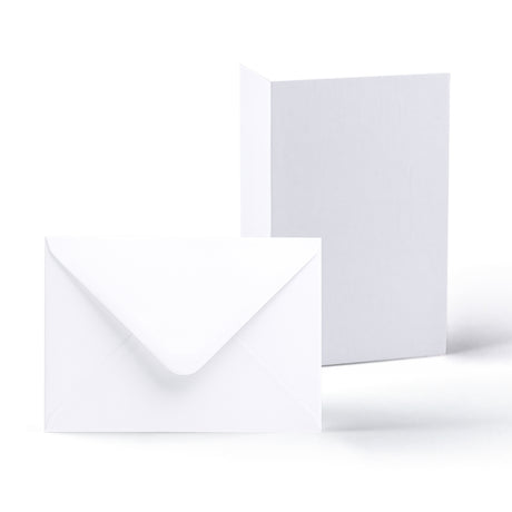Cartes blanches lisses 250 g/m² et enveloppes 100 g/m² – lot