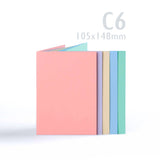 Cartes pastel assorties 225 g/m² et enveloppes 100 g/m²
