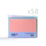 Cartes pastel assorties 225 g/m² et enveloppes 100 g/m²
