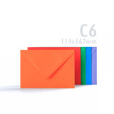 Cartes couleurs vives assorties 225 g/m² et enveloppes 100 g/m²