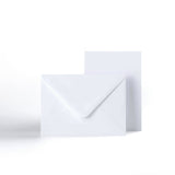 Cartes blanches lisses 250 g/m² et enveloppes 100 g/m² – lot