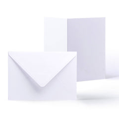 White Smooth Cards & Envelopes Pack White 148x210 mm + 162x229 mm