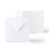 Cartes et enveloppes blanches à texture lisse – lot