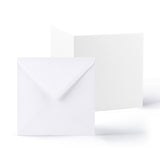 Cartes blanches lisses 250 g/m² et enveloppes 100 g/m² – lot