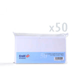 Cartes blanches lisses 250 g/m² et enveloppes 100 g/m² – lot
