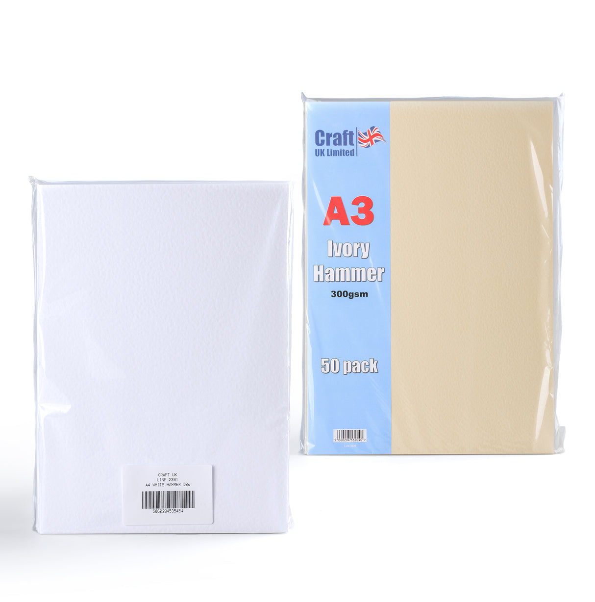 Carte Martelée 300 g/m² lot de 50 pièces