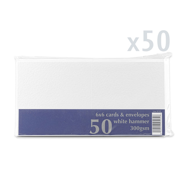 Hammered Cards & Envelopes Pack White 157 x 310 x 28 mm