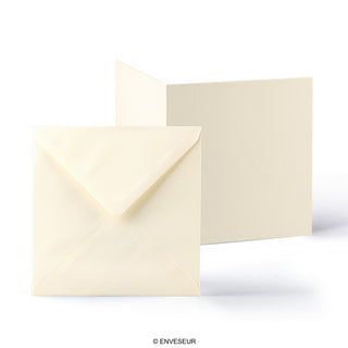 Linen Cards & Envelopes Packs Ivory 155 x 310 x 30 mm