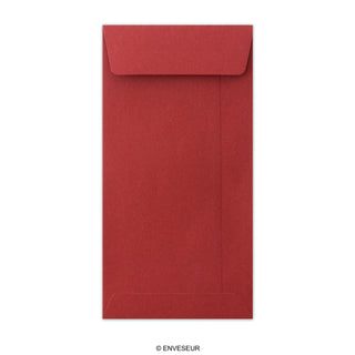Enveloppe format poche rouge foncée 220x110 mm (DL)