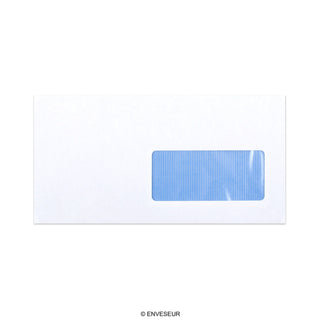 Enveloppe blanche à fenêtre 115x225 mm