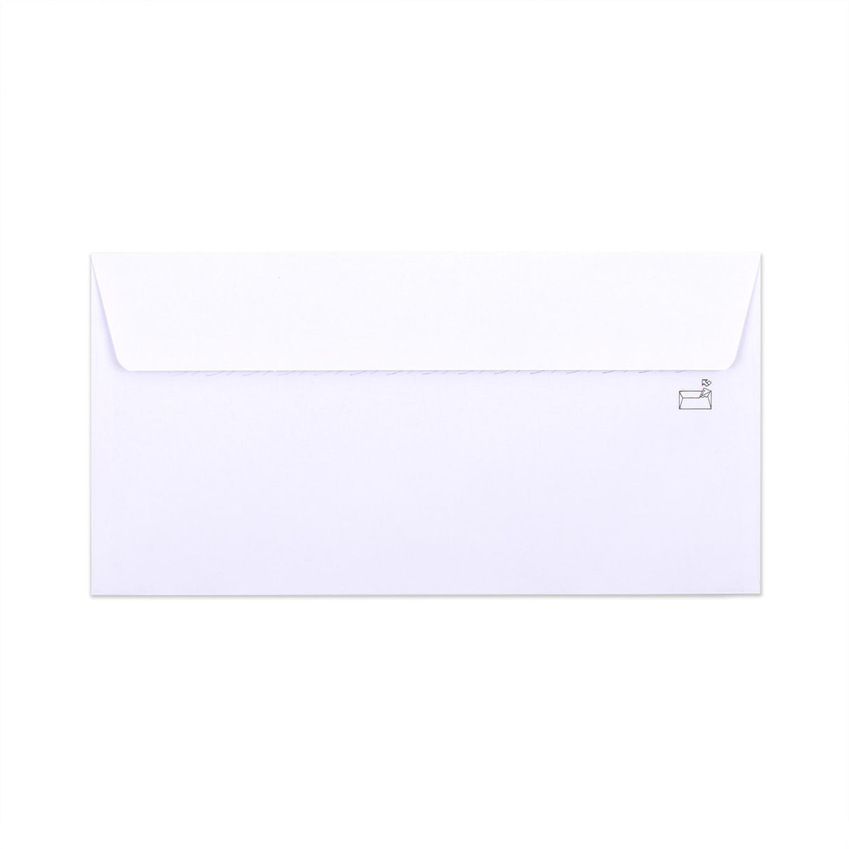 Enveloppe blanche avec impression intérieure – fenêtre 115x225 mm (DL+) 90gsm