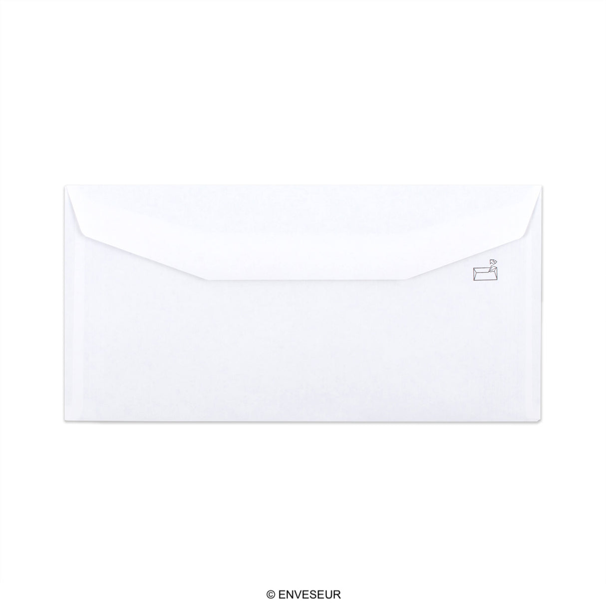 Enveloppe blanche avec opacité intérieure 110x220 mm (DL) 80gr/m²