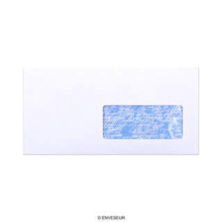 Enveloppe blanche avec impression intérieure – fenêtre 110x220 mm (DL) 90gr/m²