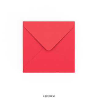 Enveloppe rouge éclatante 130x130 mm