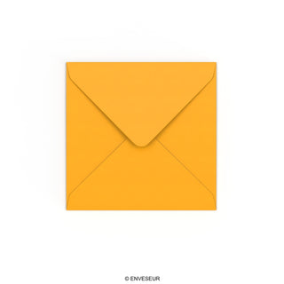 Enveloppe jaune profonde 130x130 mm
