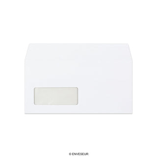 Enveloppe blanche 110x220 mm (DL)