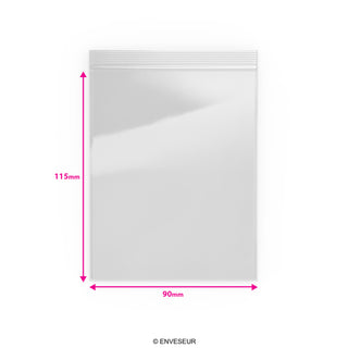 Sachets transparents Zip
