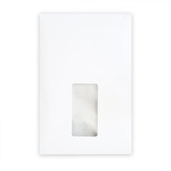 Enveloppe blanche à fenêtre avec soufflet 229x162x25 mm (C5)