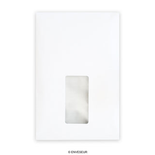 Enveloppe blanche à fenêtre avec soufflet 229x162x25 mm (C5)