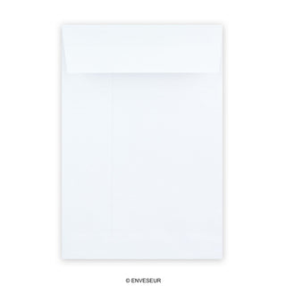Enveloppe blanche à soufflet 254x178x25 mm