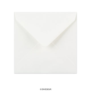 Enveloppe blanche vergée 130x130 mm