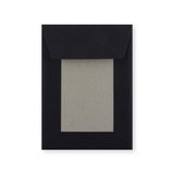 Enveloppe Noire avec Dos en Carton Rigide 162x114 mm (C6)