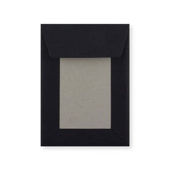 Enveloppe Noire avec Dos en Carton Rigide 162x114 mm (C6)
