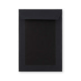 Enveloppe Entièrement Noire avec Dos en Carton Rigide 229x162 mm (C5)