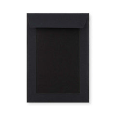 Enveloppe Entièrement Noire avec Dos en Carton Rigide 229x162 mm (C5)