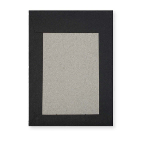 Enveloppe Noire avec Dos en Carton Rigide 229x162 mm (C5)