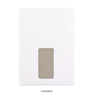 Enveloppe Blanche à Dos Cartonné - Fenêtre 229x162 mm (C5)