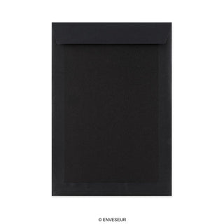 Enveloppe Noire avec Dos en Carton Rigide 324x229 mm (C4) 550gr
