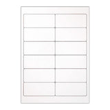 Étiquettes adhésives blanches et transparentes