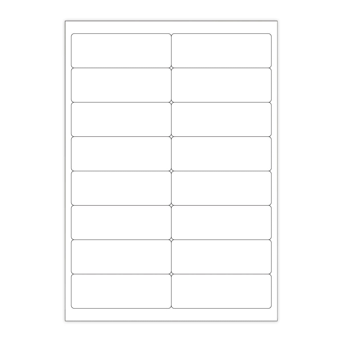 Étiquettes adhésives blanches et transparentes