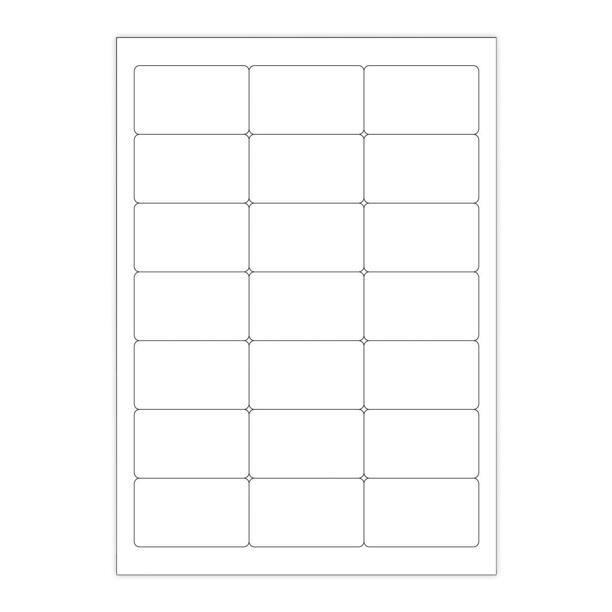 Étiquettes adhésives blanches et transparentes