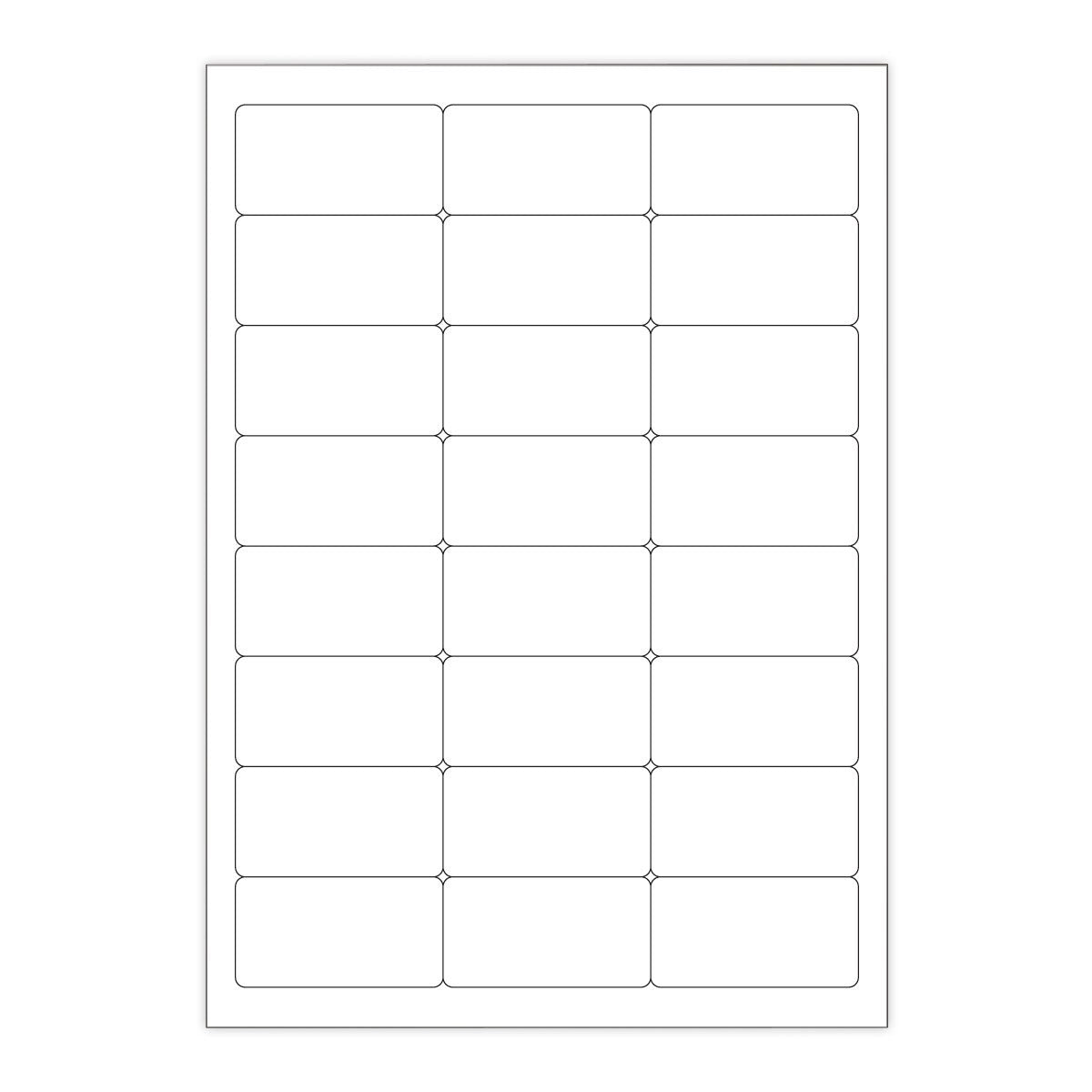 Étiquettes adhésives blanches et transparentes