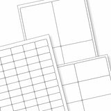 Étiquettes adhésives blanches et transparentes