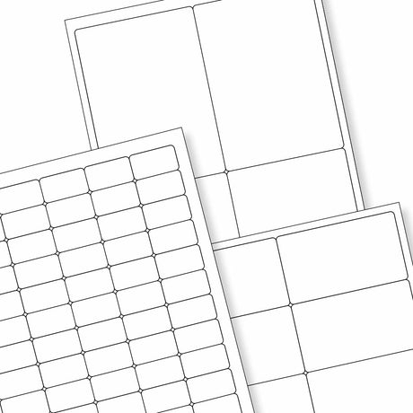 Étiquettes adhésives blanches et transparentes