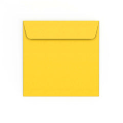 Enveloppe jaune vive 155x155 mm