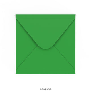 140x140 mm Vert Moyen Carré 120gsm avec adhésif gommé