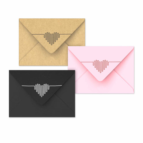Enveloppes pour la Saint-Valentin ”Battements de cœur” 