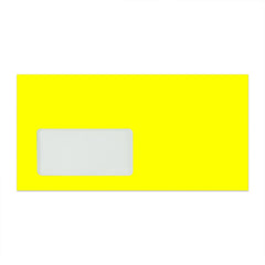 Enveloppe jaune néon avec fenêtre 110x220 mm (DL)