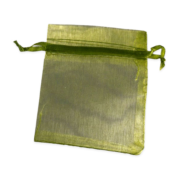 Organza Bags Army Green 90 x 70 mm