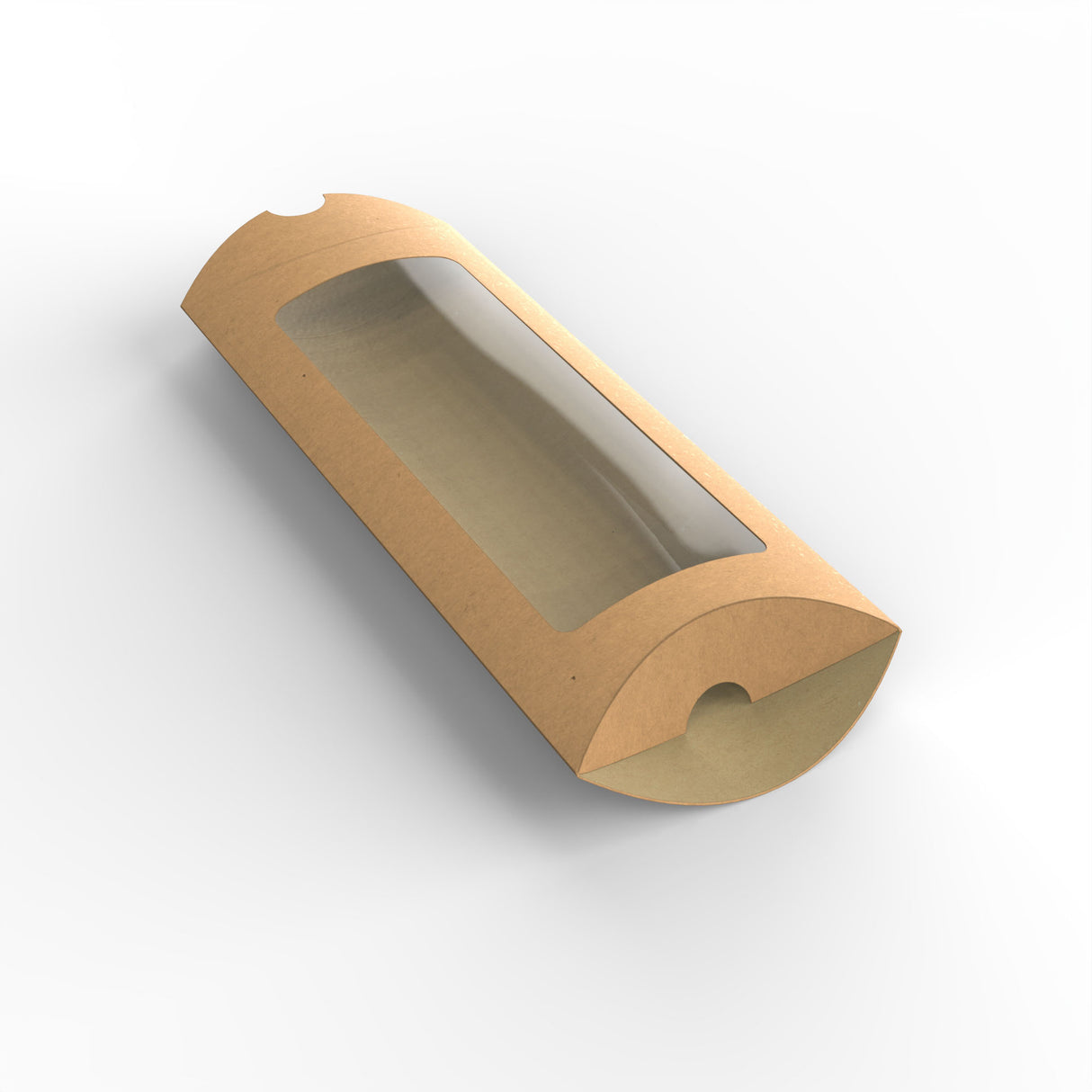 Boîtes oreillers Kraft avec fenêtre