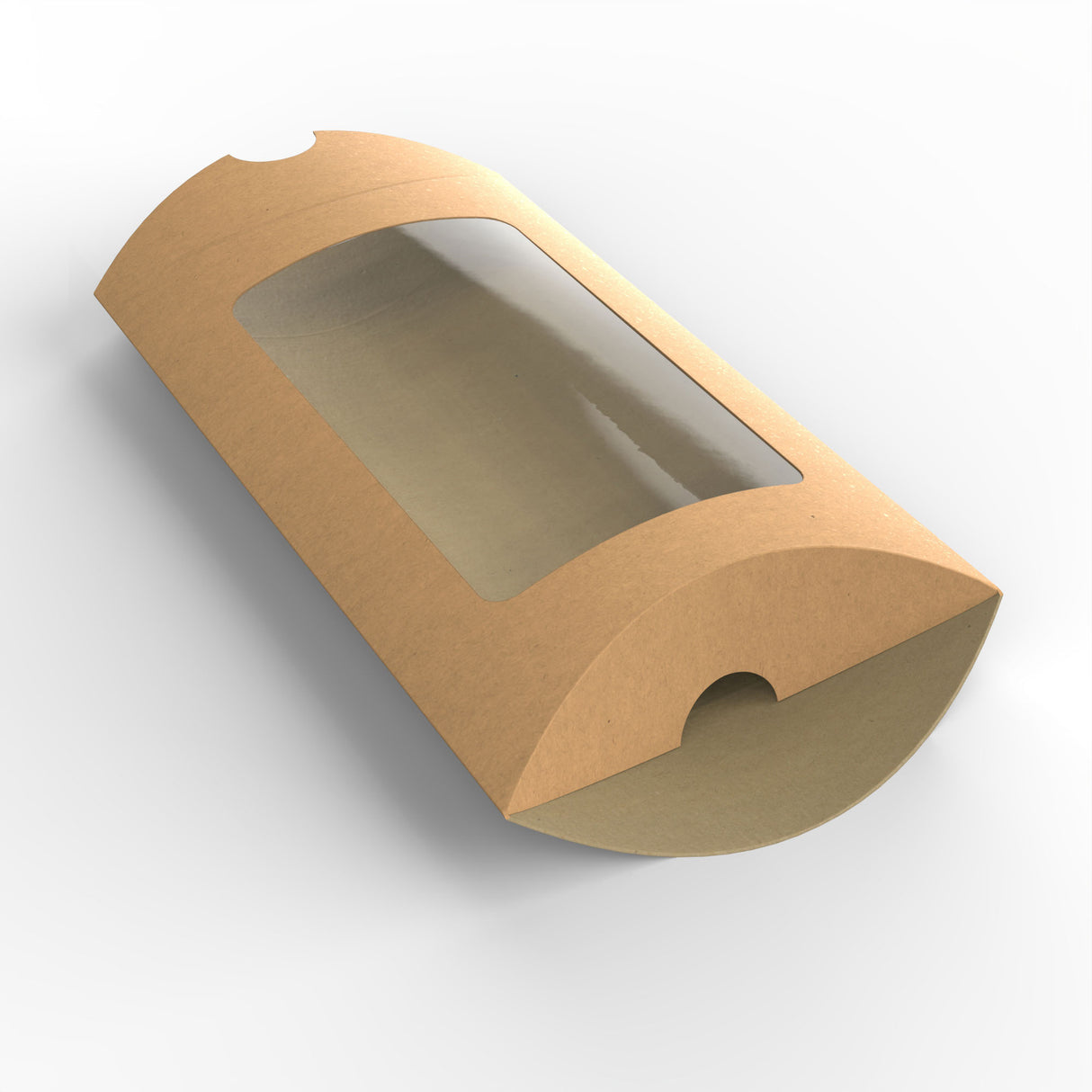 Boîtes oreillers Kraft avec fenêtre